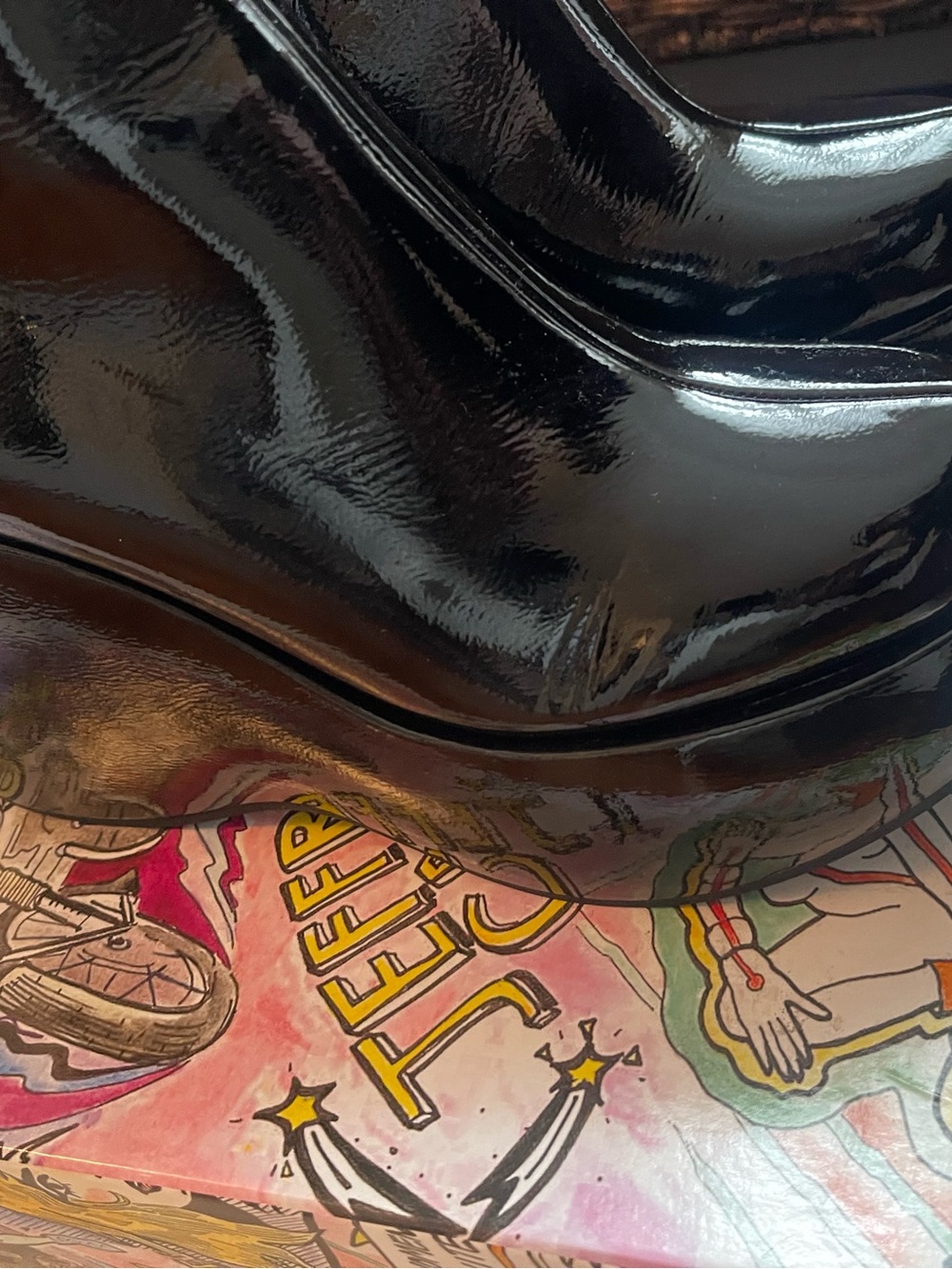Jeffrey Campbell Glossy Black Patent Ankle Booties - Picture 7 of 8